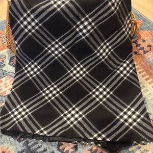 Vintage Jones New York Black and White Plaid A-Line Skirt